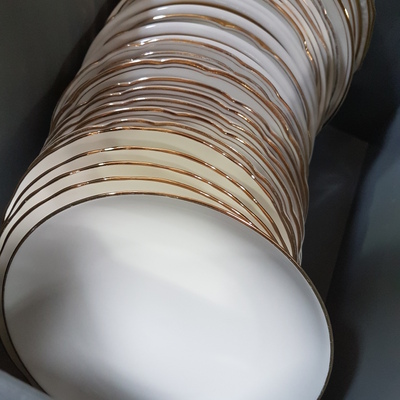 ../frankl24shop/Dessertteller mit Goldrand Vintage